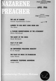 Title Page of Nazarene Preacher