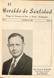 Portada: Rdo. Oscar K. Burchfield, Superintendente de Distrito Perú, América del Sur Iglesia del Nazareno