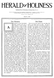 Title page of Herald of Holiness - March 3, 1920