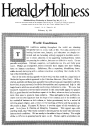 Title Page of Herald of Holiness - February 16, 1921