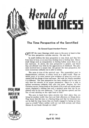 Cover of Herald of Holiness - April 10, 1950