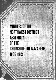 Cover of the Northwest District Assembly Minutes Book (title added digitally)