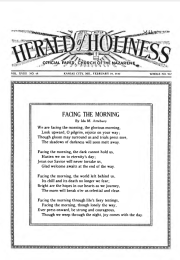 Front page of Herald of Holiness - February 19, 1930