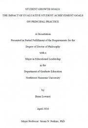 Student growth goals: the impact of evaluative student achievement goals on principal practice