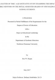 It's a matter of time: a quantitative study examining the impact of invisible mentors on the initial semester grades of struggling high school students