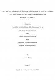 The story of relationship: a narrative inquiry into mentor teacher perceptions of their mentoring experiences with teaching candidates