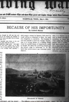 Living Water, May 4, 1911