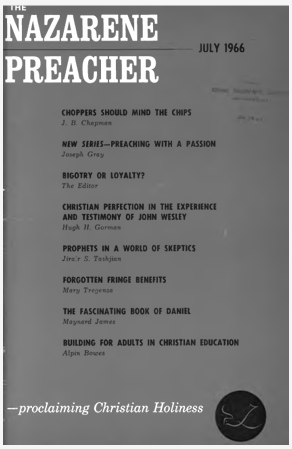 Title Page of Nazarene Preacher