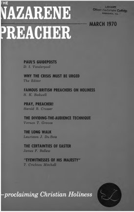 Title Page of Nazarene Preacher