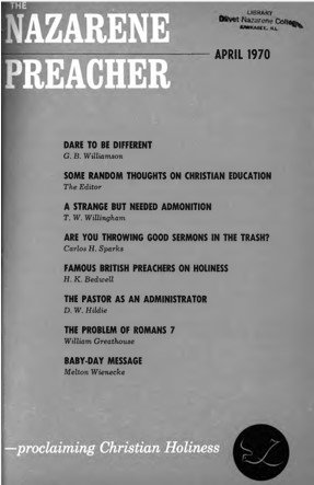 Title Page of Nazarene Preacher