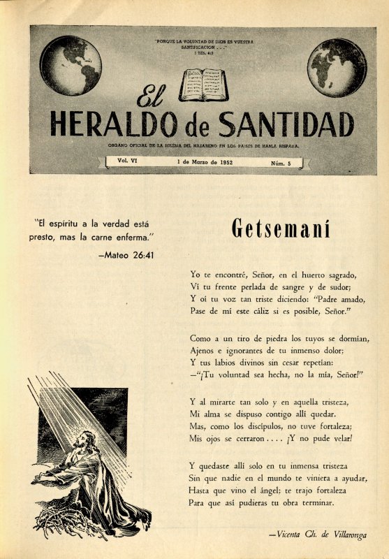 Portada: Getsemaní, Vicenta Ch. De Villaronga