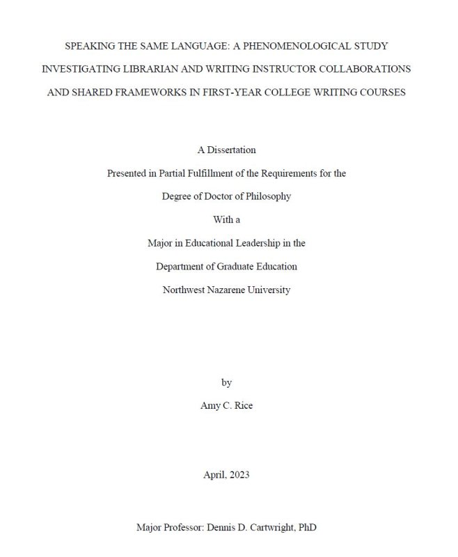 Dissertation title page