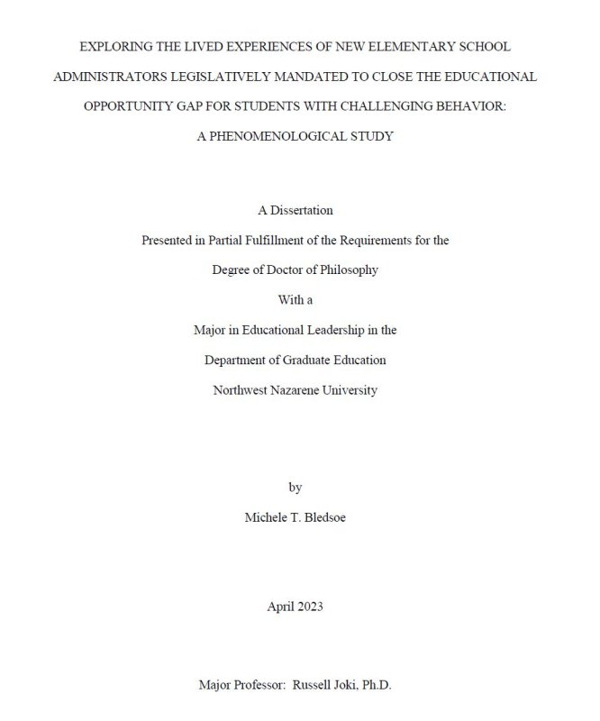 Dissertation title page