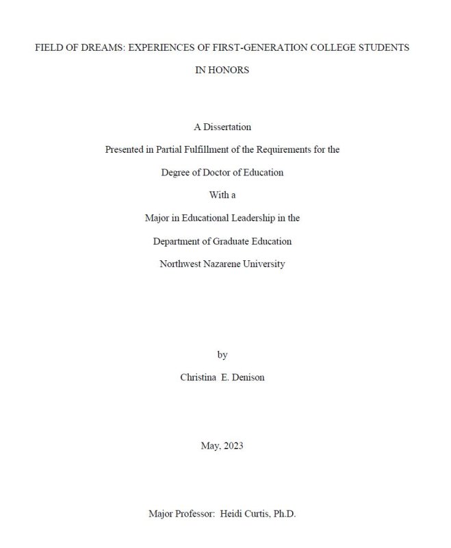 Dissertation title page