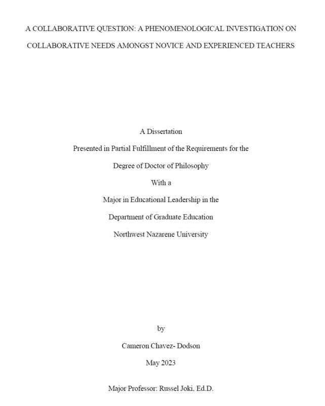 Dissertation title page