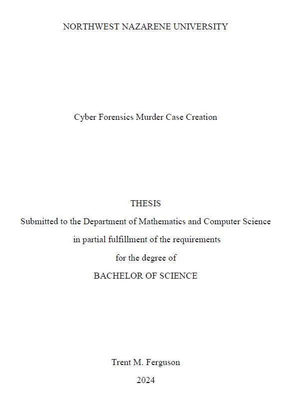 Thesis title page