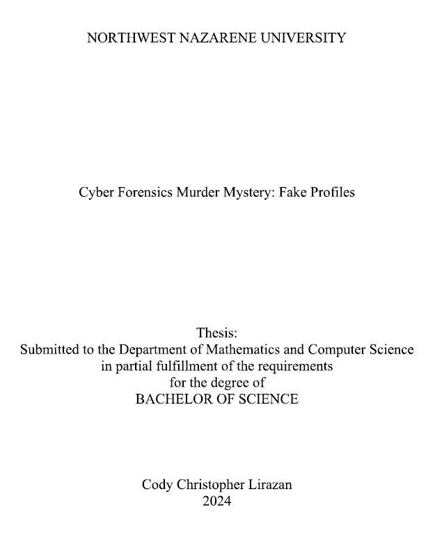 Thesis title page