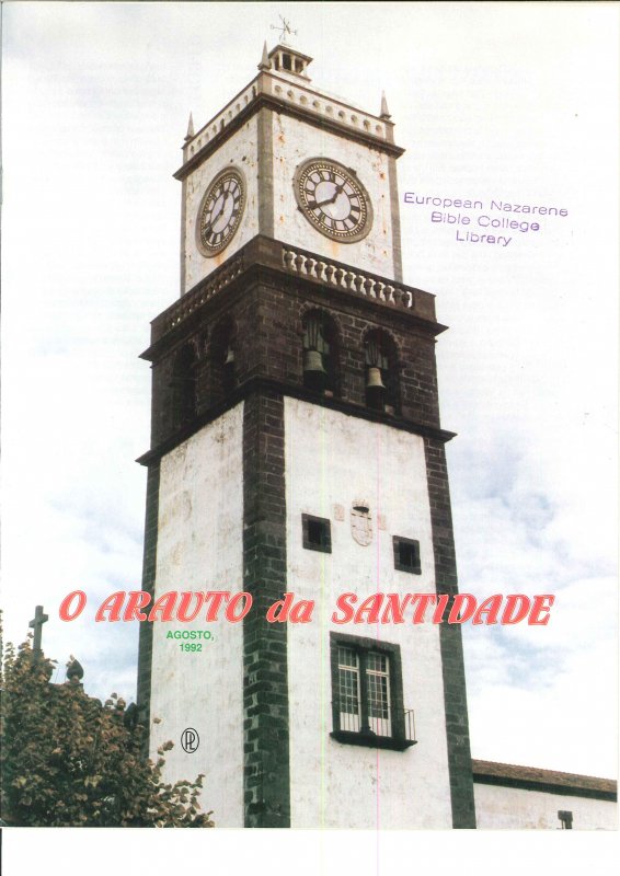 O ARAUTO DA SANTIDADE - AGOSTO 1992