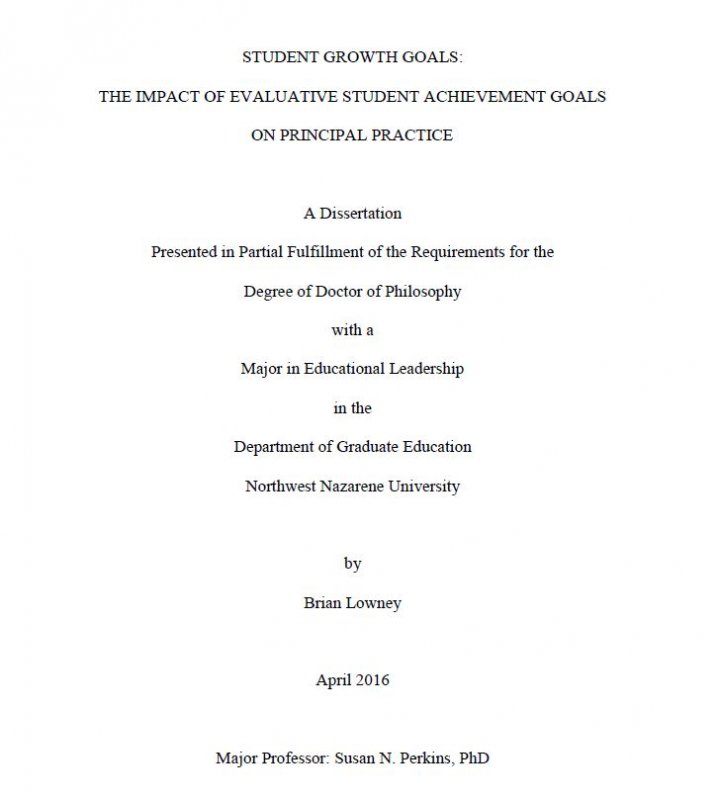 Student growth goals: the impact of evaluative student achievement goals on principal practice