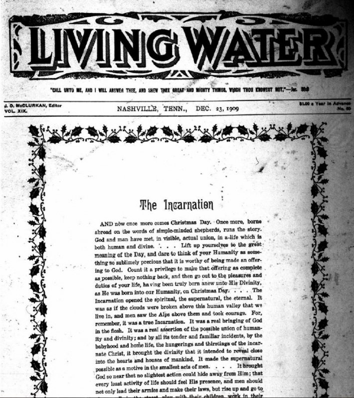 Living Water, Dec. 23, 1909