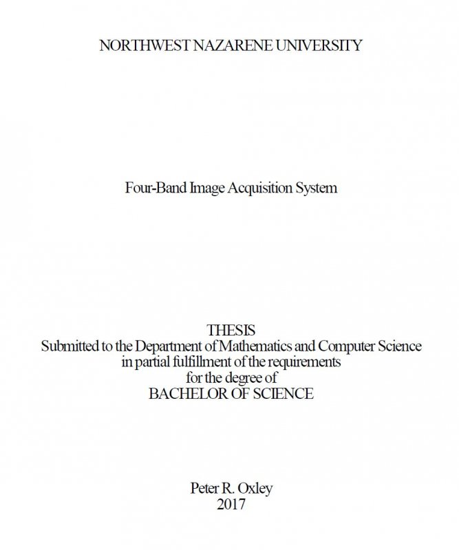 Four-Band Image Acquisition System